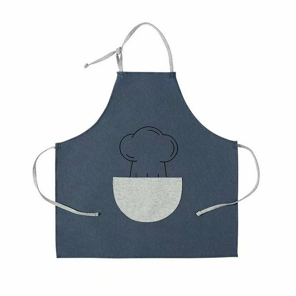 Delantal de cocina antiincrustante y a prueba de aceite Delantal de cocina para el hogar Estilo coreano Sin mangas Delantal de trabajo ajustable Monos de trabajo (gris claro) JAMW Sencillez