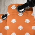 thumbnail image 3 of Ambesonne Orange and White Grommet Curtain, Japanese Lotus, 50" x 96", Orange and White, 3 of 6