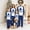 Blue, variant on AIGUR Family Matching Christmas Pajama Set with Dog Matching Outfit, Buffalo Plaid Christmas Tree Print Raglan Long Sleeve Top Plaid Pants Holiday Matching PJs Sleepwear for Whole Family
