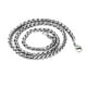 thumbnail image 1 of COLLAR DE ESLABONES DE CADENA DE 3/4 MM DE PLATA DE ACERO INOXIDABLE 18 20 22 24 26 28 PULGADAS Salvador MENS, 1 of 10