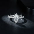 thumbnail image 3 of 2 Carat Moissanite Rings for Women D Color VVS1 S925 Sterling Silver Marquise Cut Moissanite Promise Ring Simulated Diamond Engagement Ring Lab Created Diamond Ring, 3 of 6