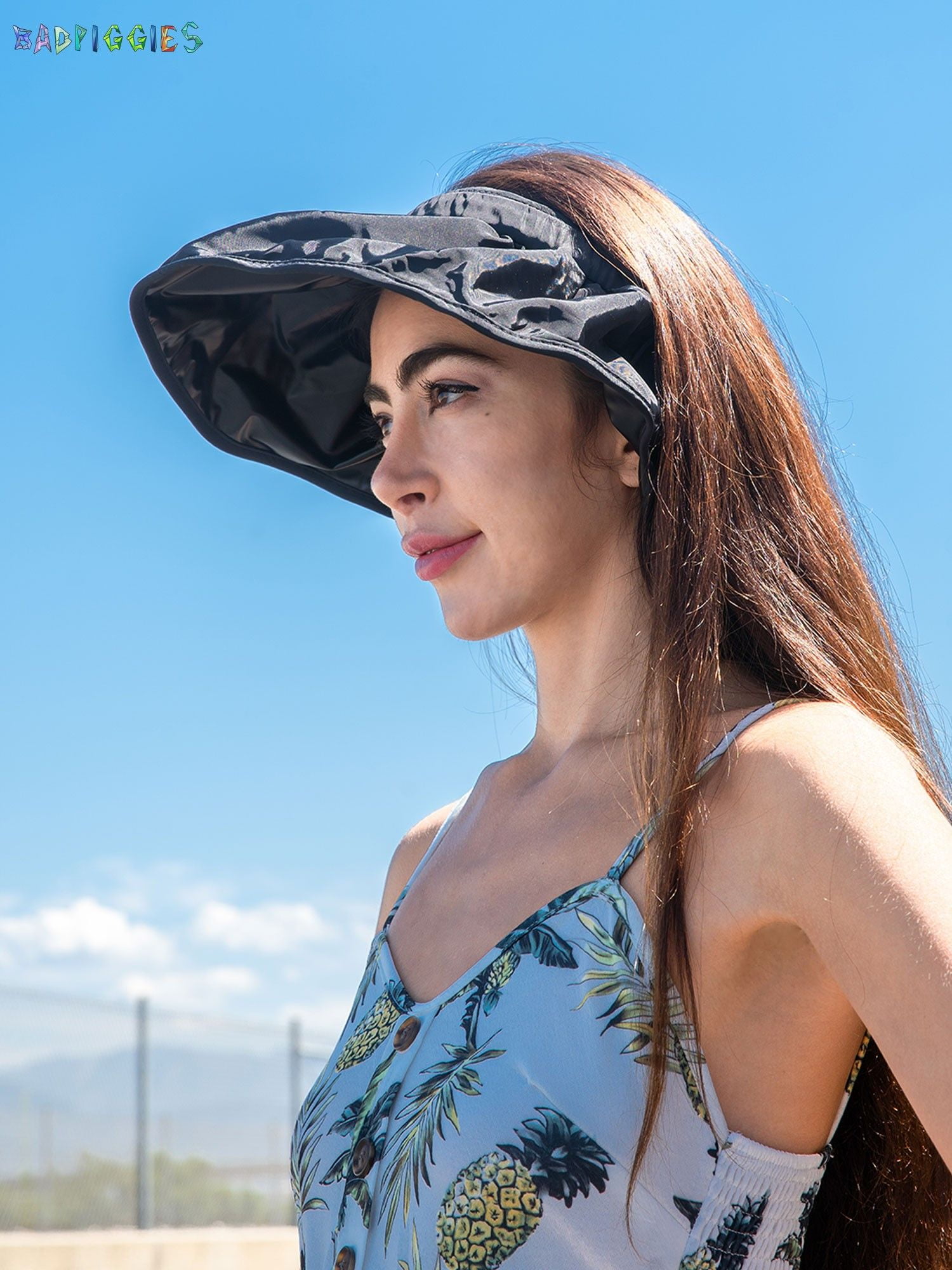 Maylisacc Full-Face UV Portection Sun-Visors Adjustable for Women Packable Sun Visor Hat for Summer Outdoors Cycling 