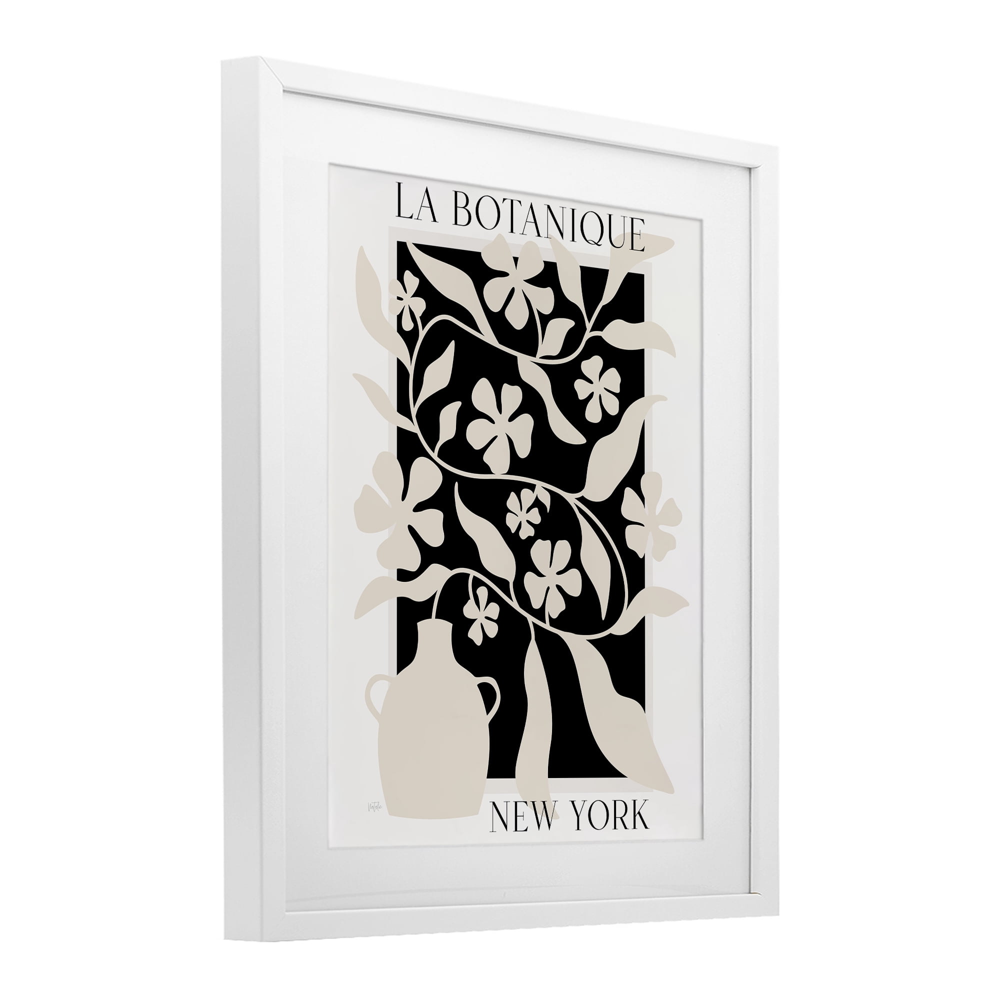 Stupell Industries La Botanique New York White Framed Print Under Glass, design by Natalie Carpentieri