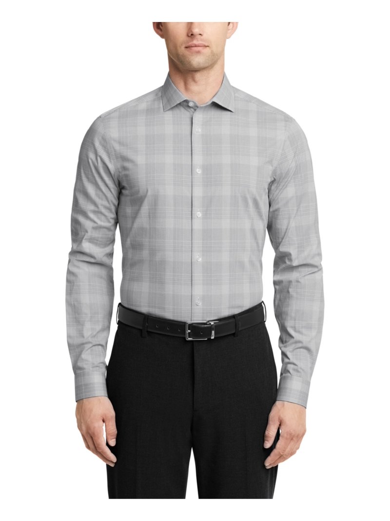 Calvin Klein Mens Slim fit Dress Shirt Large 16.5 in 34-35 Olive Green -  Walmart.com