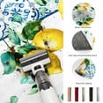 thumbnail image 5 of Area Rugs 2.7'x5', Summer Lemon Carpet Runner Indoor Outdoor Rugs Home Decor Aesthetic, Green Botanical Blue and White Porcelain Non Slip Mats Washable Accent Rug for Living Room Bedroom, 5 of 8
