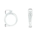 thumbnail image 5 of Rosec Jewels 0.75 CT Cubic Zirconia Solitaire Engagement Ring with Accent, Zircon Infinity Ring for Women, 10K White Gold, US 5.00, 5 of 8