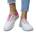 thumbnail image 4 of Womens Shoes,Fabric Loafers Comfortable Flat for Daily Wear Breathable Fabric Loafers for Lightweight Walking,Shoes for Women,Hot Pink,7, 4 of 9