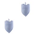 thumbnail image 1 of Greeniant Bufanda de baba a cuadros, portátil, de algodón, Triangular, encantadora, ajustable, colorida, decorativa, para mascotas, para cuello de Azul 2piezas Greeniant CBP281076, 1 of 6