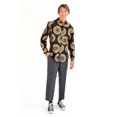 thumbnail image 3 of Ragstock Medusa Foil Long Sleeve Button Up Shirt, 3 of 4
