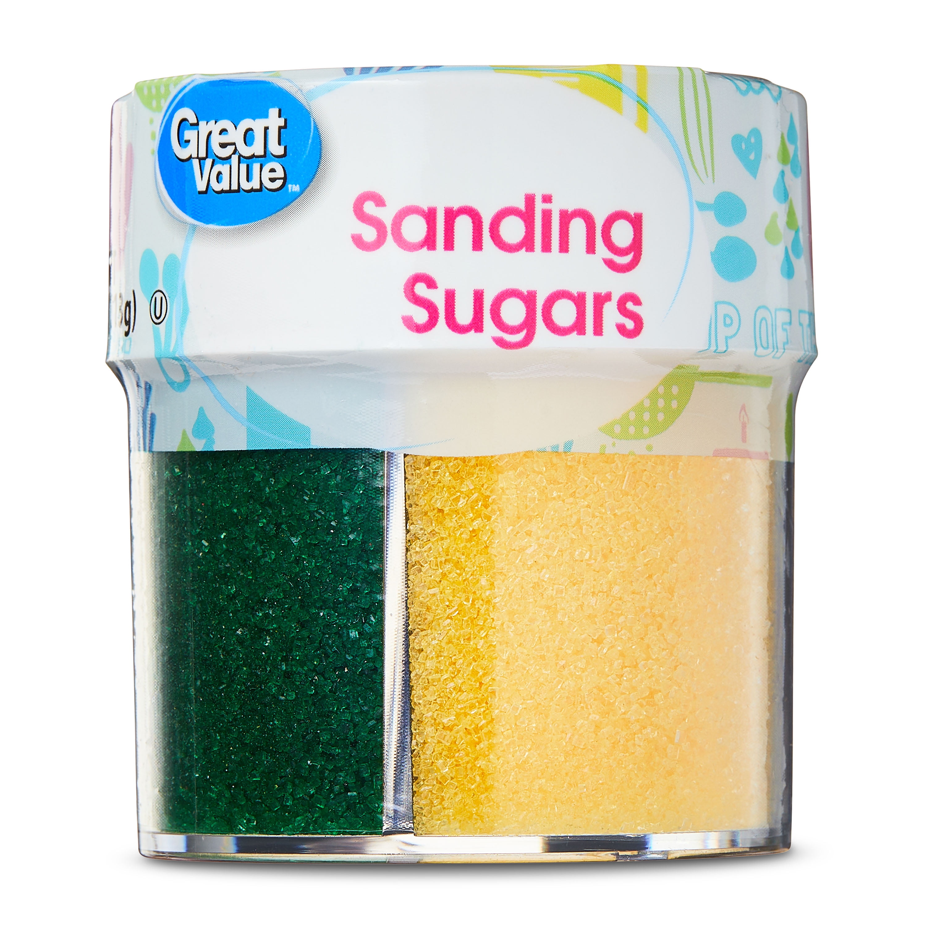 (2 pack) Great Value 4-Cell Sanding Sugar, Multicolor, 4 oz