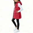 thumbnail image 5 of YunPes Girls Hooded Puffer Vest Parka Coat Teen Sleeveless Quilted Lightweight Down Jacket Winter Warm Plain Trendy Outwear, 5 of 7