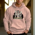thumbnail image 6 of Men's 330g 100% Cotton Halloween Skull Pattern  Casual Pullover Drawstring Hoodie With Pocket, 6 of 16