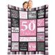 thumbnail image 1 of LHSHID 50th Birthday Gifts for Women 50 Year Old Gifts for Women 50 Birthday Gifts for Women 50th Birthday Gift Ideas 50th Birthday Gifts Throw Blanket 60"x80", 1 of 6