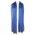 thumbnail image 2 of Ladies Metallic Shimmery Fringed Mesh Evening Scarf Grey OS, 2 of 28