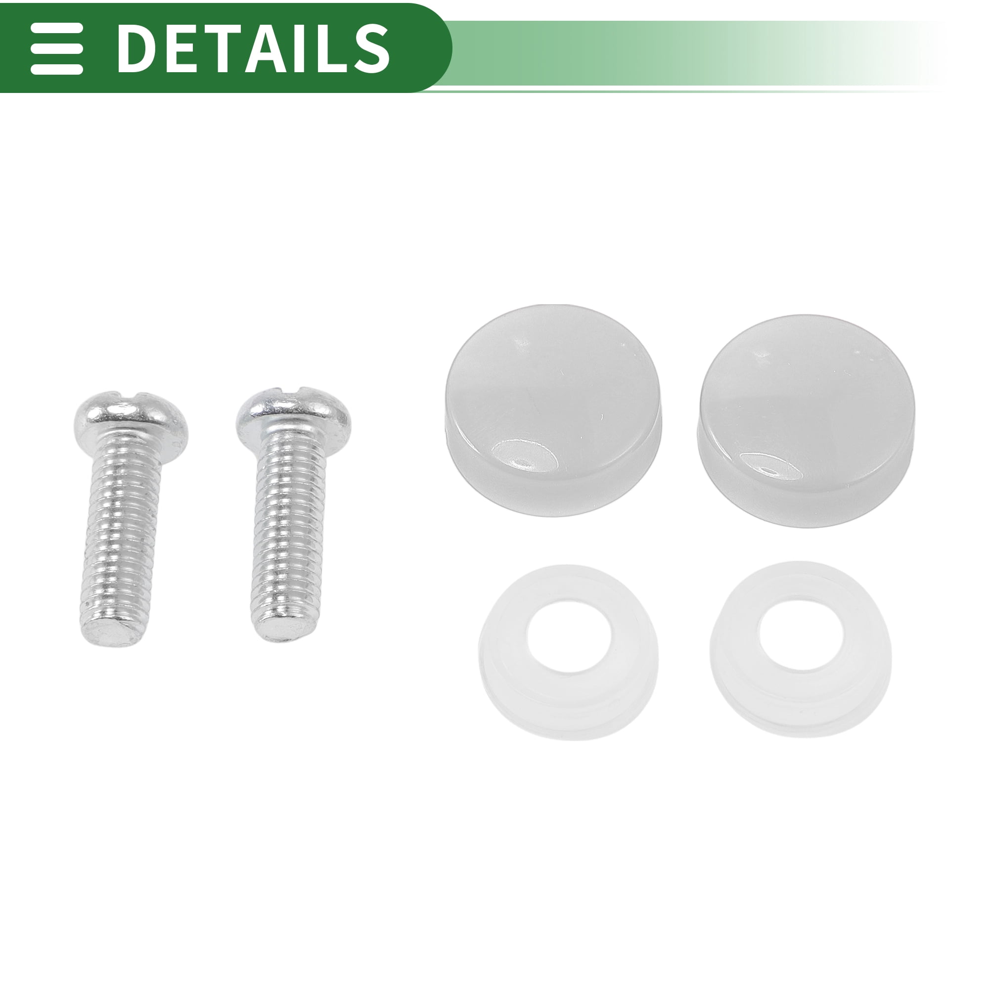 Unique Bargains Stainless Car License Plate Bracket With Screws Caps 2 Hole Silver Tone