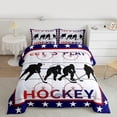 thumbnail image 2 of Homewish Boys Ball Game Bedding Comforter Set,Hockey Sport Lover Twin Comforter Sets,White Blue Red Bedding Set For Boys Kids,Breathable Home Decor Reversible,2-Piece, 2 of 8