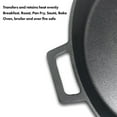 thumbnail image 5 of Bayou Classic 16" Double Handled Cast Iron Skillet with Pour Spouts, Black, 5 of 10