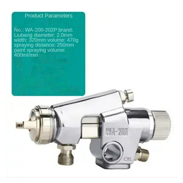 Automatic Paint Spray Gun, WA-200 (WA200) Pneumatic Tool, 1.2 / 1.5 / 2.0 / 2.5mm Nozzle Size