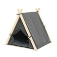 thumbnail image 1 of Casa Multifuncional Para Perros Y Gatos, Tienda De Campaña Universal Para Mascotas Desmontable Y Lavable, Diseño Ventilado, Madera Y Tela Duraderas, Complemento Moderno Para El, 1 of 8
