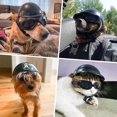 thumbnail image 5 of BRILLAR Casco para mascotas - Gorro de moto para perros pequeños y negros para montar al aire libre, 5 of 5
