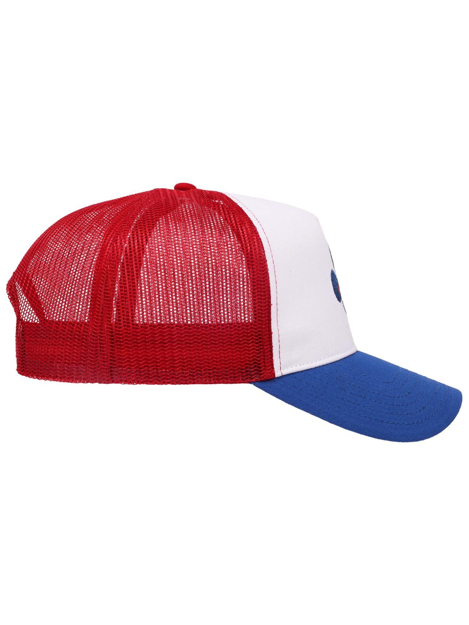 Mickey Mouse American Flag Glasses Trucker Cap, Multicolor, One Size Fits Most