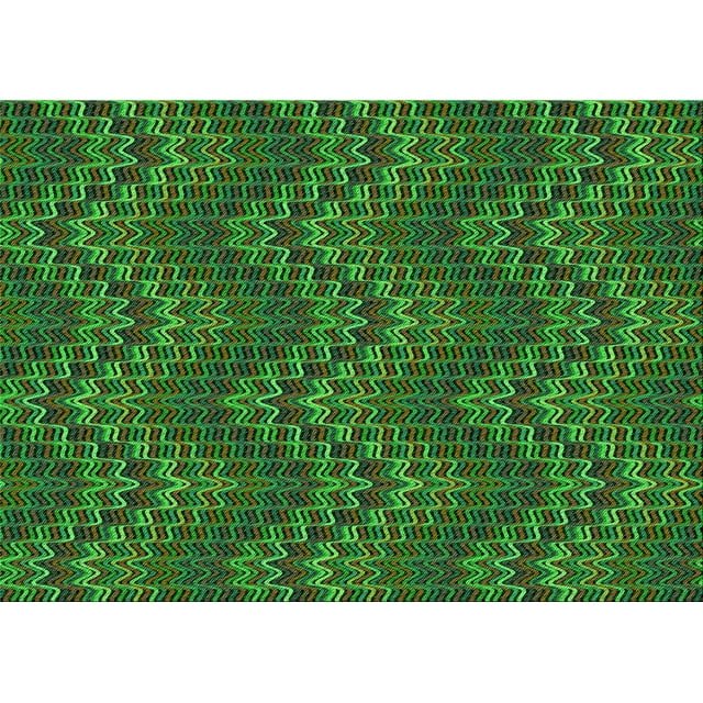 Ahgly Tapis Rectangulaire Lavable en Machine Intérieur Transitionnel Vert Forêt Foncé, 2 Pieds x 5 Pieds