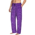 thumbnail image 2 of Daiia Glitter Purple Men's Sleep Pant with Pockets and Drawstring,Pajama Pants-X-Large, 2 of 9