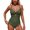 Army Green, variant on Women's One Piece Swimsuits Tummy Control Cutout High Waisted Bathing Suit Wrap Tie Back Swimwear