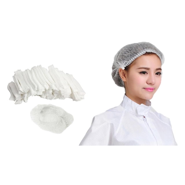 100x Cabezales Desechables para el Cabello Perfecl Gorras Sombreros Cocina Industrial 19 Pulgadas