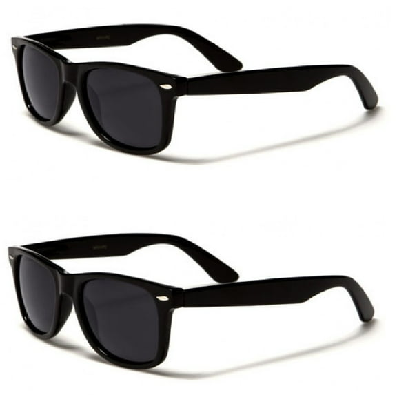 RETRO REWIND 2 Pack New Polarized 2 BLACK Sunglasses PZ Free Shipping