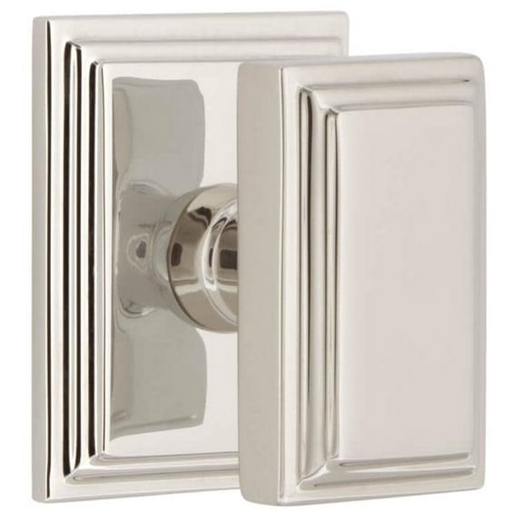 Grandeur Csqcar_Sd_Na_Cs Carre Solid Brass Non-Turning One-Sided Dummy Door Knob - Nickel