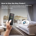 thumbnail image 2 of Wireless Key Finder with LED Light - Easy-to-Use Tracker for Seniors - Locate Keys, Phones, Wallets, and TV Remotes - Tracking Device Includes 4 Receivers and Remote Finder, 2 of 4