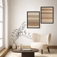 thumbnail image 3 of Framed Print Wall Art Set of 2 - Neutral Abstract Color Blocks Poster Art - 2 Pieces Minimalist Modern Wall Decor for Living Room - 8"x10"x2 Black, 3 of 8