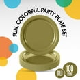 thumbnail image 6 of Exquisite 7 In. Dark Gold Paper Plates | 100 Count, 6 of 7