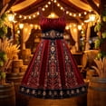 thumbnail image 5 of Ovbmpzd Oktoberfest Womens Summer Dresses Wine Bavarian Midi Dirndl A-Line Plus Size Sleeveless Dresses,XXXL, 5 of 5