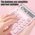 thumbnail image 4 of Talking Calculator with Tactile Feedback, Solar & Battery Dual Power, 12 Digit Display, Pink Portable for Stu-dents & Accounting, Non-Slip Base, 4 of 6