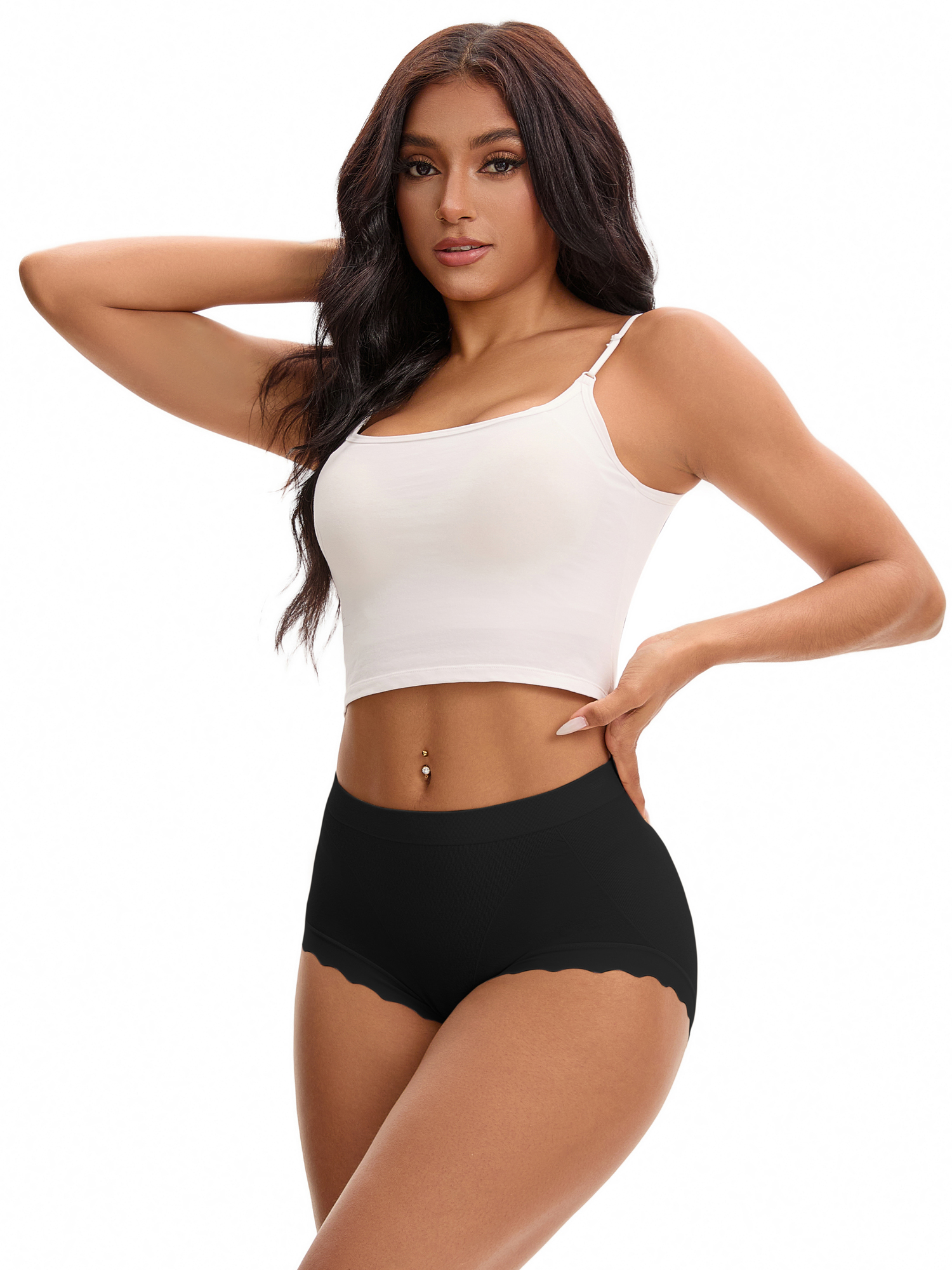 Unique Bargains High Waisted Tummy Control Briefs 2XL Black