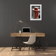 thumbnail image 3 of Kaveney, Wendy 13x18 White Modern Wood Framed Museum Art Print Titled - Italy, Venice Colorful gondoliers hat on piling, 3 of 4