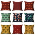 thumbnail image 2 of Yidarton Plaid Stripe Series Christmas Pillow Cover Linen Square Pillowcase Retro Printing Pattern Cushion Cover, 2 of 5