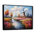 thumbnail image 2 of Designart "Mills In Holland Meadow Pink and Grey" Mills Floater Framed Wall Decor, 2 of 7