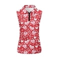 thumbnail image 2 of Uorisanigo Valentine's Day Heart Women's Golf Sleeveless Shirt Comfortable Stylish Moisture Wicking Casual Tennis Activewear for Workout Sports Size M, 2 of 7