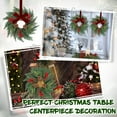 thumbnail image 6 of Guvpev 6 Pcs 9'' Mini Christmas Hanging Wreaths with Ribbon Artificial Pine Cones Red Berry Small Candle Ring Wreaths Pillar Wreath for Kitchen Cabinet Farmhouse Front Door Window Wall Xmas Holiday, 6 of 7