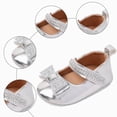 thumbnail image 4 of KPOPLK Baby Girls' Flats Bowknot Non-Slip Toddler Girls Dress Shoes Princess Wedding Shoes Ballet Flats for Girls Size 4,Silver, 4 of 6