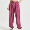thumbnail image 2 of FAIWAD Women's High Waist Drawstring Sweatpants Outdoor Cinch Bottom Loose Casual Yoga Athletic Pant, 2 of 7