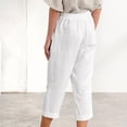 thumbnail image 7 of TAIAOJING Wide Leg Pants for Women Tapered Cotton Linen Front Button Up Waist Casual With Pockets Work Fashion Trousers, 7 of 7