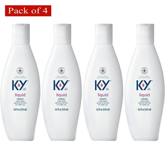 K-Y Lubrifiant Personnel Liquide 4.5 oz (Lot de 4)