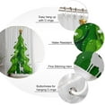 thumbnail image 4 of Polyester Fabric Green Christmas Tree Shower Curtain, Xmas Elk Winter Snowflake Birds, Waterproof Bathtub Curtain Bathroom Decor Set with Hooks 72 x 84 Inches,, 4 of 6