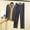 New-Dark Gray, variant on PNTUTB Pajama Set for Women Color Block Long Sleeve V-neck Top and Elastic Waist Pants Loose Casual Comfort Soft Two Piece Set
