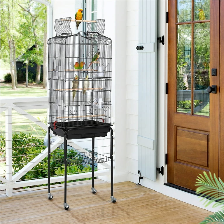 Yaheetech 64''H Open Top Metal Bird Cage Large Parrot Cage w Yaheetech 64''H Open Top Metal Bird Cage Large Parrot Cage w