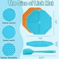 thumbnail image 7 of Lick Mat for Dogs, 2 PCS Dog Slow Feeder Lick Mat, Boredom Anxiety Reducer Pad for Dog, Perfect for Food, Treats, Yogurt, or Peanut Butter, Fun Alternative to a Slow Feed Dog Bowl(Blue,Orange), 7 of 7
